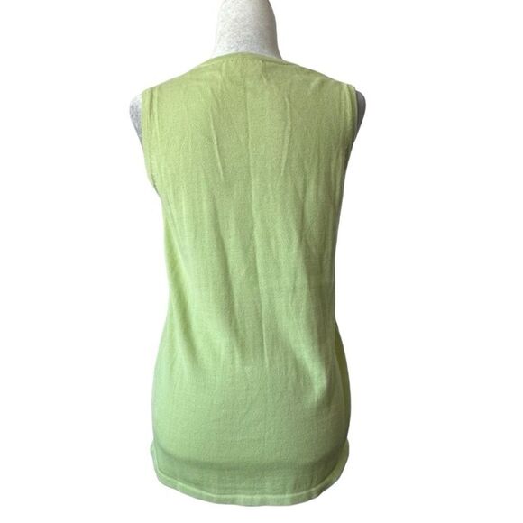 Quacker Factory Cardigan and Sleeveless Knit Tank Set Green Sequins SZ S - Picture 4 of 15